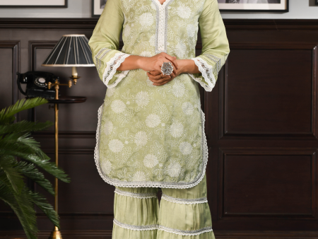 Japanese Silk Naomi Kurta With Naomi Pyajama Sale