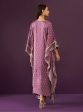 Mulmul Cupro Satin Florian Purple kaftan Online