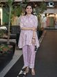 Mulmul Cotton Prue Lilac Shirt With Mulmul Cotton Prue Lilac Pant Supply