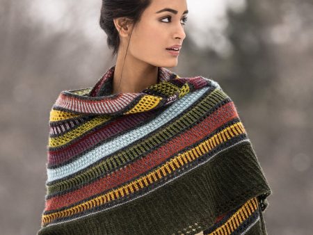 14 Colour Woolstok Light Shawl - Woolstok Printed Pattern Online now