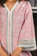 Mulmul Pima Satin Rafa Pink Kurta With Rafa Pink Pant For Sale