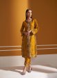 Mulmul Wool Tate Mustard Kurta With Mulmul Wool Tate Mustard Pant Online