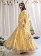 Mulmul Organza Madhvi Yellow Lehenga Online now