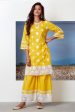 Mulmul Cotton Sunkissed Kurta with Sunkissed Palazzo Cheap