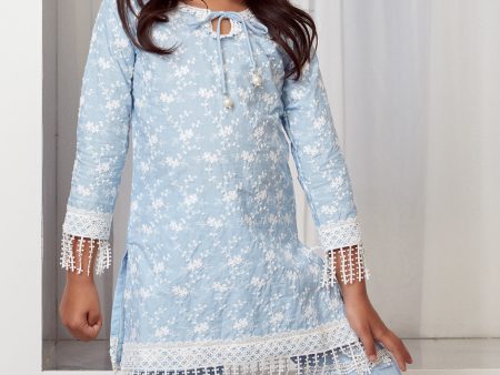 Mulmul Cotton Floret Kurta With Floret Pyajama Cheap