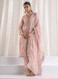 Mulmul Organza Sawariya Pink Kurta With  Mulmul Pima Sawariya Pink Pant Online now