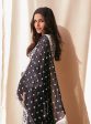 Mulmul Cupro Silk Zaya Black Kurta With Zaya Black Bell Bottom Pant Cheap