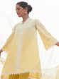 Mulmul Cotton Santona Yellow Kurta With Santona Yellow Pant For Discount