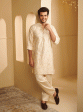 Mulmul Pima Satin Neo Off White Kurta With Mulmul Pima Satin Neo Off White Pyajama Online Hot Sale