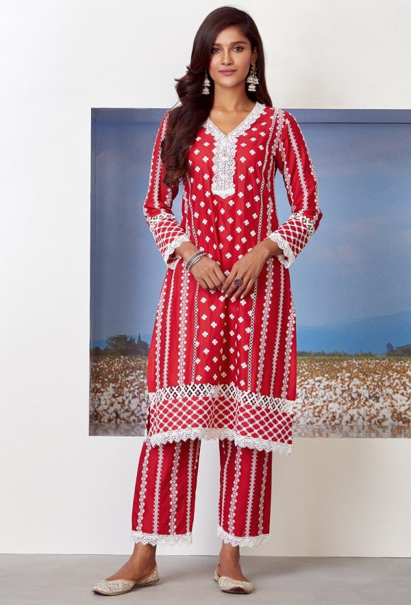 Mulmul Cotton Daydream Kurta With Daydream pyajama Online