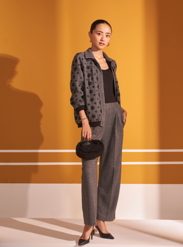 Mulmul Lurex Knit Edith Black Jacket With Mulmul Lurex Knit Edith Black Pant Fashion