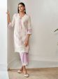 Mulmul Organza Gillian Lilac Kurta With Cotton Gillian Lilac Pant Discount