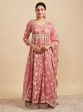 Mulmul Organza Masakali Mauve Long Kurta With Mulmul Cupro Masakali Mauve Skirt Online now