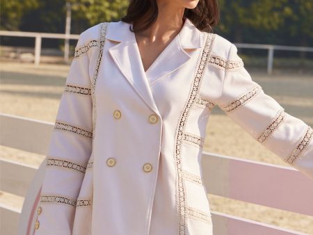 Mulmul Spacer Attica Cream Blazer with Mulmul Spacer Attica Cream Pant Hot on Sale