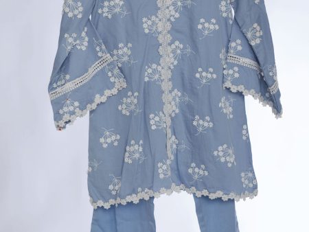 Mulmul Pima Ife Wedgewood Kurta With Ife Wedgewood Pant Supply