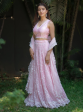 Mulmul Kasauli Pink Net Lehenga Online