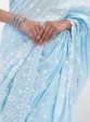 Mulmul Cotton Chikli Blue Saree For Discount