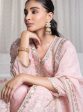 Mulmul Organza Sawariya Pink Kurta With  Mulmul Pima Sawariya Pink Pant Online now