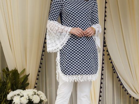 Aspen Kurta With Embroidered Organza  pyajamas on Sale