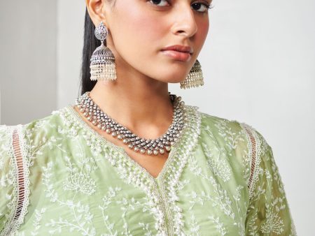 SILVER JALI WORK JHUMLI WITH PEARLS Online Hot Sale