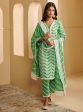 Mulmul Cotton Nasreen Green Kurta With Nasreen Green Pant Online Hot Sale