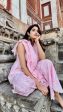 Mulmul Cotton Yana Pink Kurta With Yana Pink Palazzo Hot on Sale