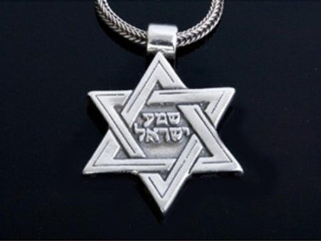 Shema Israe - Pure Sterling Silver Magen David Online Sale