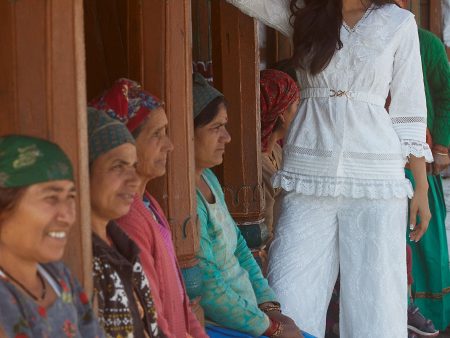 Mulmul Cotton Romily White Top With Romily White Culottes Pant Sale