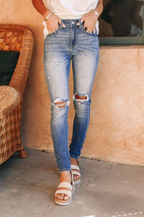 Kancan Distressed Skinny Denim Cheap