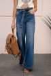 Wide Leg Paper Bag Denim Cheap