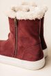 MIA Merion Fur Sneakers in Burgundy-FINAL SALE Supply