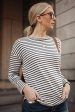 Crew Striped Long Sleeve Tee - FINAL SALE For Cheap