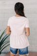 Peplum Tee in Pink Cheap