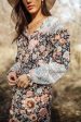 Arielle Floral Maxi Dress in Blue Cheap