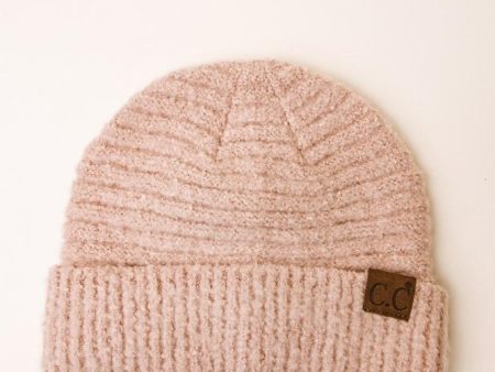 C.C. Ribbed Beanie in Pink Discount