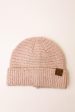 C.C. Ribbed Beanie in Pink Discount