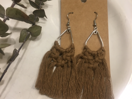 Beige macrame earrings Online Sale