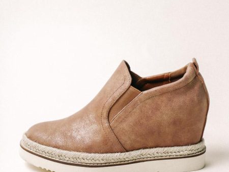 Toni Sneaker Wedge in Brown Online Hot Sale