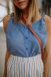 Tillie Eyelet Tank in Blue Supply