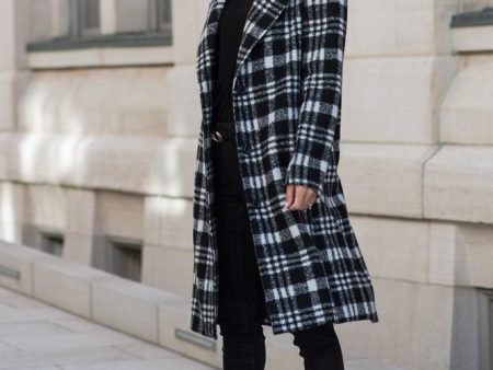 London Plaid Coat in Black - FINAL SALE Sale