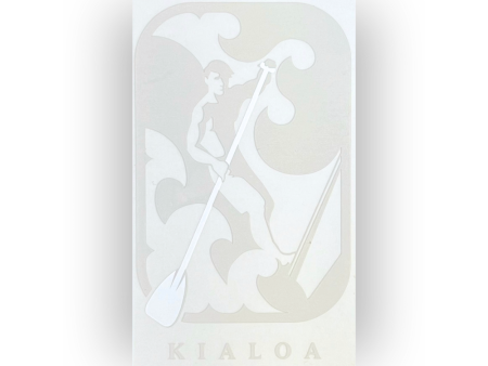 KIALOA SUP Man Vinyl Sticker - Grey on Sale