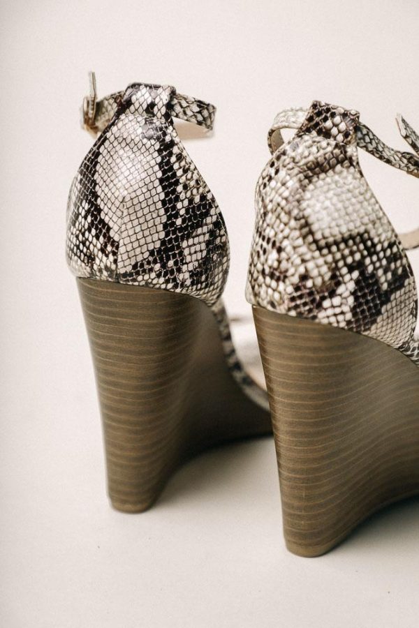 Donya Wedges in Snake Print - FINAL SALE For Sale