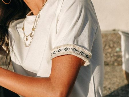 Catalina Sleeve Detail Tee For Cheap