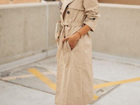 Bedford Trench Coat in Tan Supply