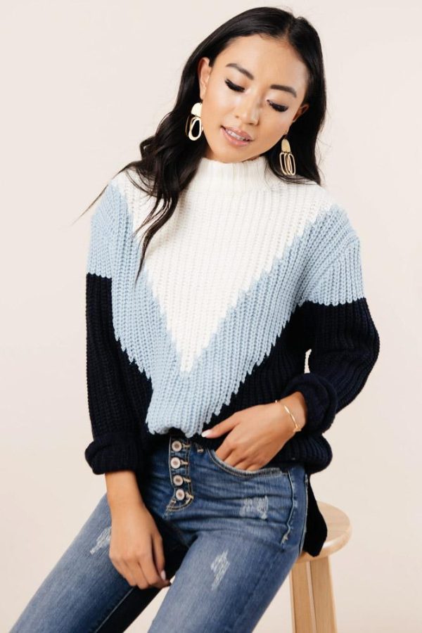 Emmie Knit Sweater in Navy - FINAL SALE Online Hot Sale