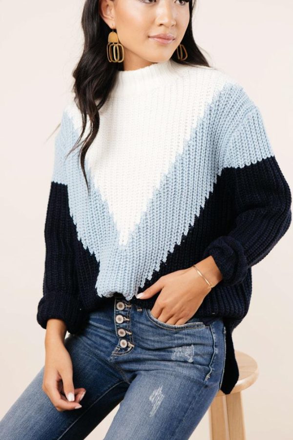 Emmie Knit Sweater in Navy - FINAL SALE Online Hot Sale