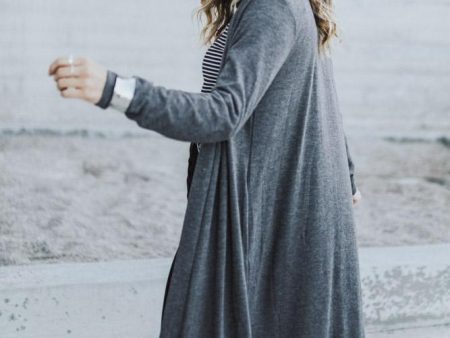 Bohme Kota Cardigan in Charcoal Hot on Sale