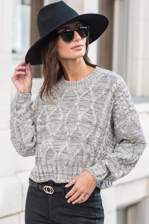 Hannah Cable Knit Sweater in Ivory - FINAL SALE Supply