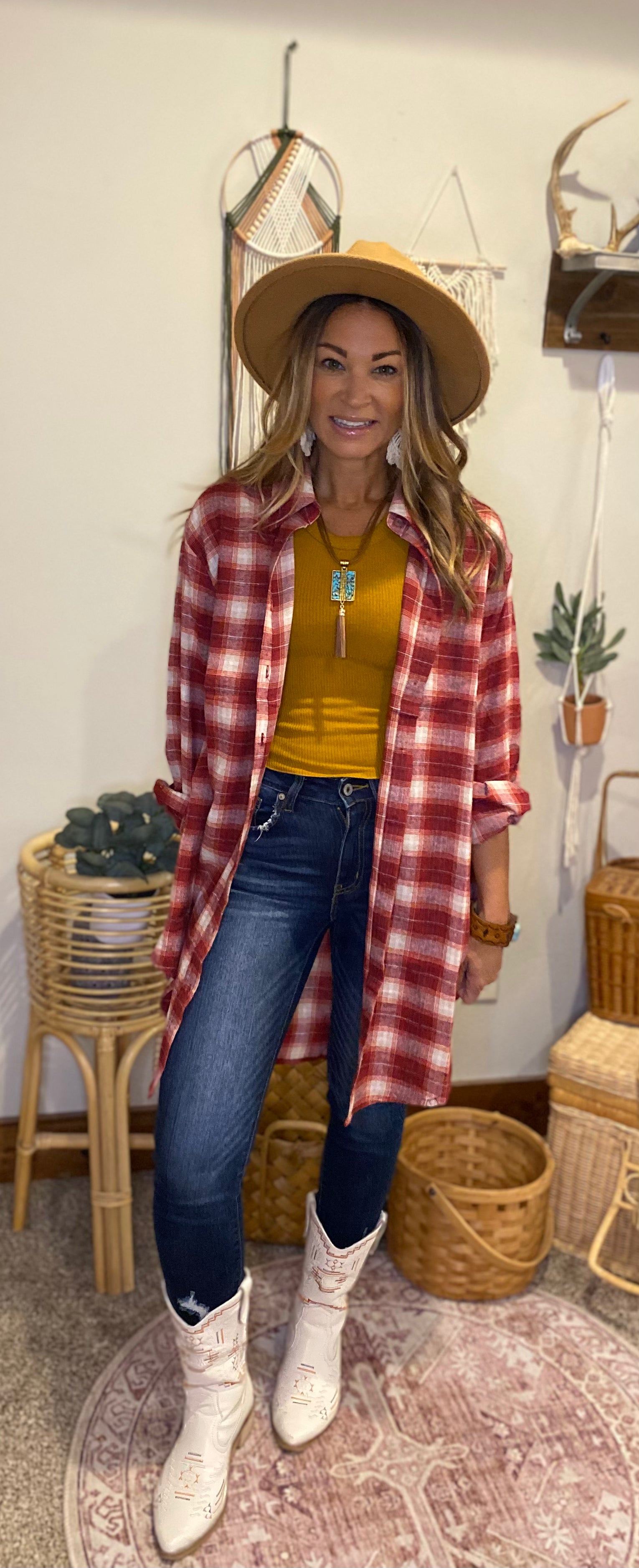 Abbie Plaid   flannel shirt For Cheap