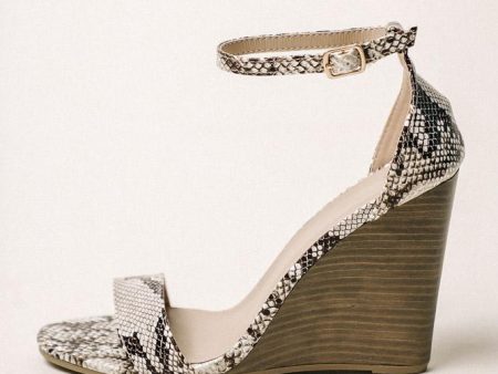 Donya Wedges in Snake Print - FINAL SALE For Sale